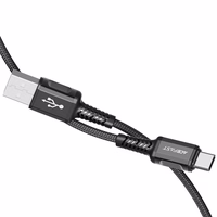 Acefast USB kabelis - USB Type C 1.2m, 3A melns (C1-04 melns)