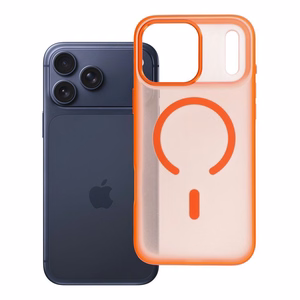 Ar MagSafe saderīgs Flexline Mag Cover maciņš iPhone 17 Pro Max / 18 Pro Max (zema kameras mala), oranžs