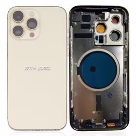 Aizmugurējais vāciņš Saderīgs ar iPhone 14 Pro Max full housing / Zeltains / OEM
