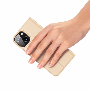 DUX DUCIS Skin Pro grāmatas stila apvalks iPhone 13 mini zeltains (m)