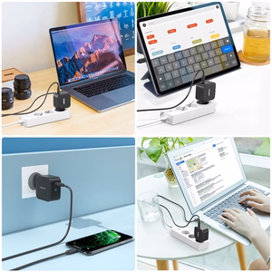 Choetech GaN USB C tipa sienas lādētājs 61W Power Delivery melns (Q6006)