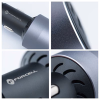 FORCELL F-ENERGY Alu automobiļa lādētājs 2 x Type C + USB A PD QC4.0 SFC 2.0 4,5A 65W pelēks