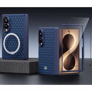Benks Magnetic Armor Grid Pro Grand Combo maciņš Samsung Galaxy Z Fold 8, zils (C.K.FL.SA.BE.C060)