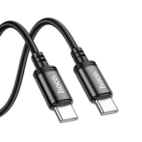 Kabelis USB C uz USB C Hoco 3A 60W 2 m X89 melns