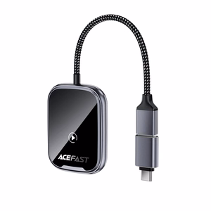 Bezvadu CarPlay/Android Auto adapteris Acefast QC1 melns