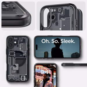 Spigen Ultra Hybrid MagSafe Zero One apvalks iPhone 16 – tumši pelēka