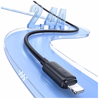 Kabelis USAMS KY Series US-SJ694 2.4A Lightning uz USB-A 2m balts