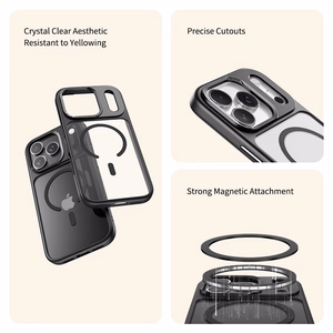 Rock Guard Lens Protection Series магнитный чехол для Iphone 17 Pro Max прозрачно-чёрный