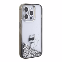 KARL LAGERFELD KLHCP15LLKCNSK IPHONE 15 PRO 6.1 "CAURSPĪDĪGS HARDCASE LIQUID GLITTER CHUPETTE