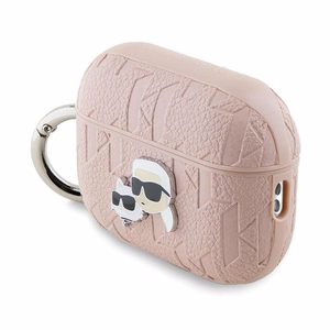 Karl Lagerfeld Monogramma Karl & Choupette galvas apvalks AirPods Pro 2 - rozā