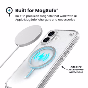 Speck Presidio Perfect Clear MagSafe - iPhone 17 maciņš (Clear / sudrabs)