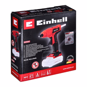 Einhell TE-CG 18 Li-Solo – akumulatora karstās līmes pistole, melns/sarkans