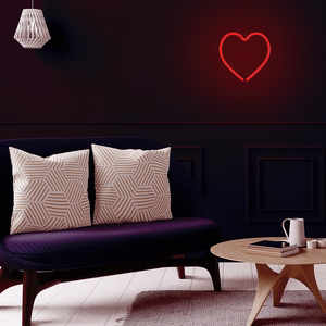 Neon LED Light HEART sarkans Bat + USB FLNE07 Forever Light