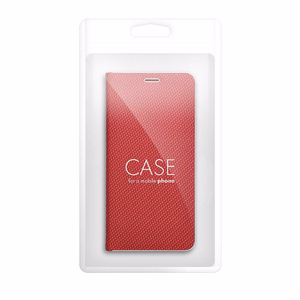 LUNA Book Carbon viedtālruņa apvalks Xiaomi Redmi 13C / POCO C65 sarkans