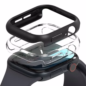 Ringke Slim 2-gab. apvalks Apple Watch 10 46mm - Caurspīdīgs un Matēts Melns