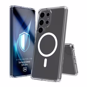 3mk Armor Magnētiskais apvalks Samsung Galaxy S25 Ultra viedtālrunim - caurspīdīgs