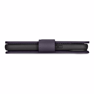 iCarer Viedtālruņa apvalks 2in1 no ādas ar atlokāmu vāciņu Anti-RFID violets iPhone 14 (WMI14220725-DP)