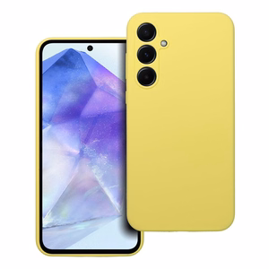 Silikona viedtālruņa apvalks 2mm SAMSUNG A55 5G citrondzeltens