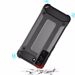 Hybrid Armor viedtālruņa apvalks Samsung Galaxy S23 Ultra bruņu hibrīda apvalks zils