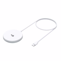 Forever MAWC-300 magnētiskais bezvadu lādētājs Qi2 15W sudraba krāsā