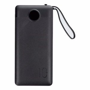 Portatīvais lādētājs Veger W1116 melns 10000mAh (PD / QC3.0) + integrēts 3in1 kabelis