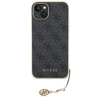 Guess 4G Charms Collection viedtālruņa apvalks iPhone 15 Plus - pelēks