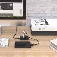 Hub Orico W5P-U2-030 4x USB-A 2.0 30cm - melns