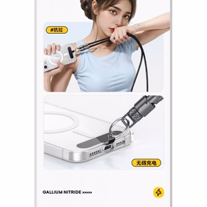 USB Kabelis Essager Rope zils/sarkans 60W Type-C / Type-C 30cm