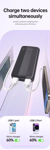 Ārējā baterija Power Bank Awei P19K 5V/2.4A 20000mAh melna