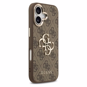 Guess 4G Big 4G Classic Logo viedtālruņa apvalks, paredzēts iPhone 17 – brūnā un zelta krāsā