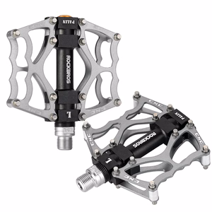 Rockbros JT201012LS 2010-12L alumīnija platformas velosipēda pedāļi – sudraba