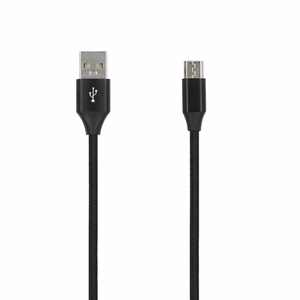 SEEK TOTI USB-A uz Micro USB, 2 m pīts kabelis 2A, melns