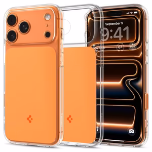 Spigen Thin Fit MagSafe Чехол для iPhone 17 Pro - прозрачный оранжевый