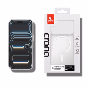 Crong Hybrid Matte Magnetic MagSafe vāciņš ierīcei iPhone 17 Pro Max, balts
