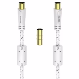 HAMA ANTENAS KABELIS 120DB BALTS 3M 1122447