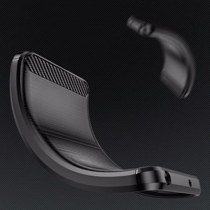 Carbon viedtālruņa apvalks iPhone 16 Plus silikona apvalks - melns