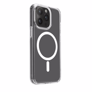 Puro apvalks no PC+TPU+TPE ar integrētiem magnētiem "LITE MAG PRO" iPhone 15 Pro, balts