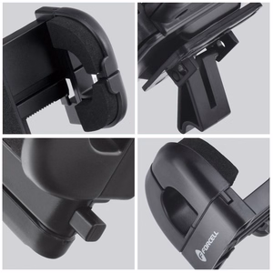 FORCELL F-GRIP Regular 17 cm auto turētājs vējstiklam / paneļim / ventilācijas atverei melns