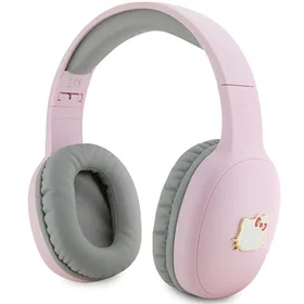 Hello Kitty metāla logotips Bluetooth uz ausīm austiņas - rozā