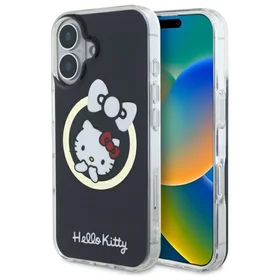Hello Kitty IML Jautrā lente magnētiskais iPhone 16 viedtālruņa apvalks - melns