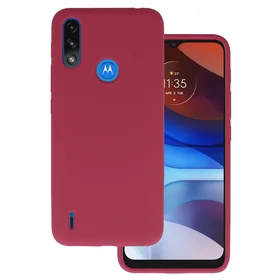 Viedtālruņa apvalks silikona Lite Motorola Moto E7 Power/E7i Power (m) - bordo (m)