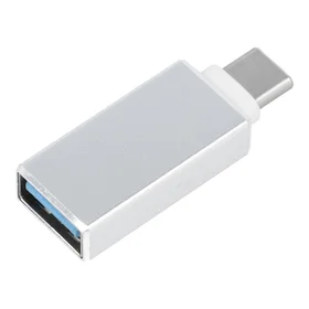 Adapteris OTG USB A 3.0 (sieviešu) uz Type C (vīriešu) balts