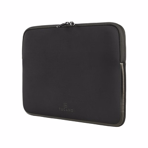 Melns Tucano Elements 2 4 mm neoprēna apvalks MacBook Air 13 collu (2018–2024), MacBook Pro 13 collu (2016–2022) un 12 collu klēpjdatoriem