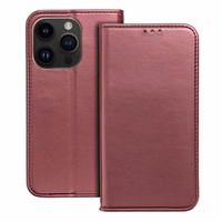 SMART MAGNETO grāmatas apvalks IPHONE 16 Plus bordo