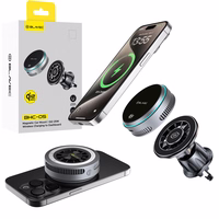 Blavec Automašīnas turētājs BHC-05 Qi2.2 25W ar indukcijas uzlādi un aktīvu dzesēšanu ar gaisa ventilatoru (BHC05-MWIB), melns