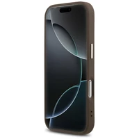 Guess 4G Triangle Logo MagSafe viedtālruņa apvalks iPhone 17 Pro - brūns un zeltains