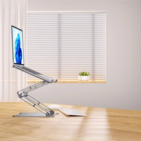 Wozinsky WRS-CPY75DSS alumīnija klēpjdatora un planšetdatora statīvs + bezmaksas viedtālruņa statīvs - sudraba