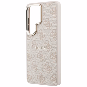 Guess maciņš 4G Embossed Ring MagSafe priekš Samsung Galaxy S26 Ultra rozā