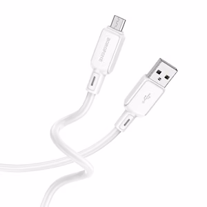 Кабель Borofone BX94 Crystal color - USB на Micro USB - 2,4A 1 метр белый
