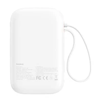 Portatīvais lādētājs Baseus QPow 2 10000mAh 30W (balts)